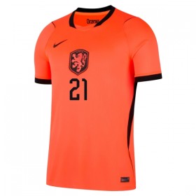 Holland Frenkie de Jong 21 Hjemmebanesæt VM Fodbold 2026 Kortærmet