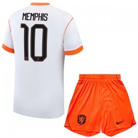 Holland Memphis 10 Børn Udebanesæt VM Fodbold 2026 Kortærmet(+ Korte bukser)