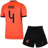 Holland Virgil 4 Børn Hjemmebanesæt VM Fodbold 2026 Kortærmet(+ Korte bukser)
