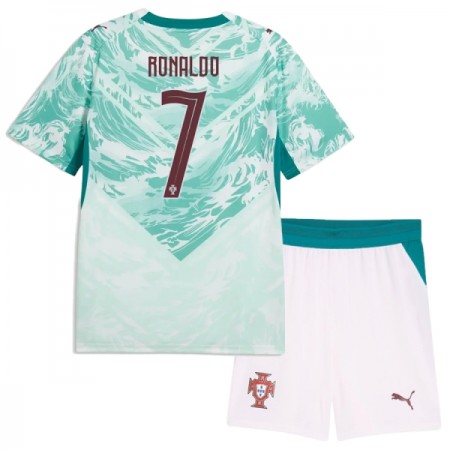 Portugal Ronaldo 7 Børn Udebanesæt VM Fodbold 2026 Kortærmet(+ Korte bukser)