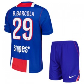 Paris Saint-Germain Bradley Barcola 29 Børn Hjemmebanesæt 2026-27 Kortærmet(+ Korte bukser)
