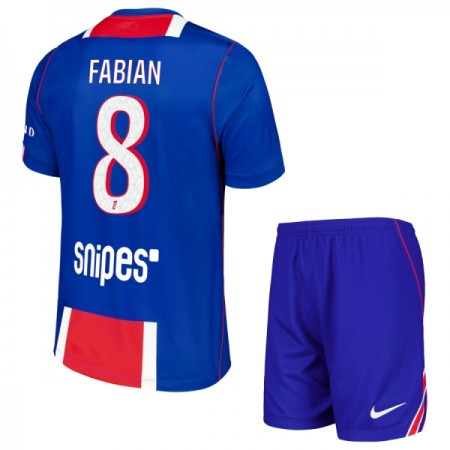 Paris Saint-Germain Fabian 8 Børn Hjemmebanesæt 2026-27 Kortærmet(+ Korte bukser)