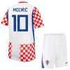 Kroatien Modrić 10 Børn Hjemmebanesæt VM Fodbold 2026 Kortærmet(+ Korte bukser)