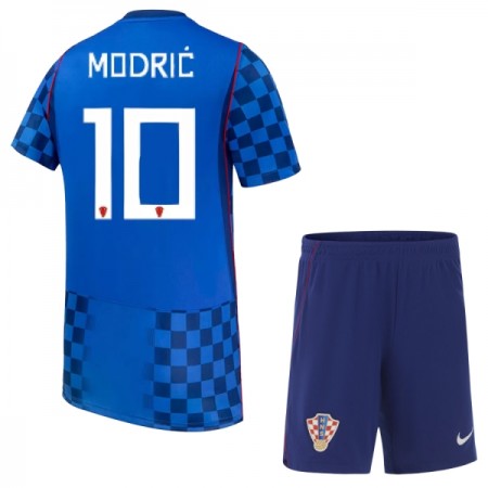 Kroatien Modrić 10 Børn Udebanesæt VM Fodbold 2026 Kortærmet(+ Korte bukser)