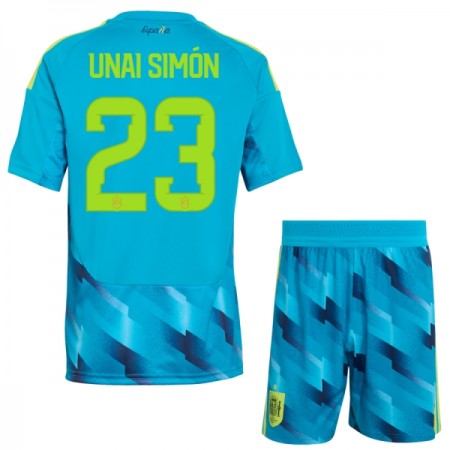 Spanien Unai Simon 23 Målmand Børn Trøje VM Fodbold 2026 Kortærmet(+ Korte bukser)