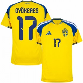 Sverige Gyokeres 17 Hjemmebanesæt VM Fodbold 2026 Kortærmet