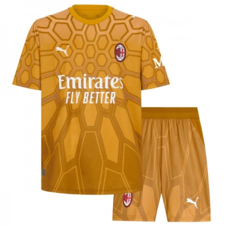 AC Milan Målmand Børn Hjemmebanesæt 2026-27 Kortærmet(+ Korte bukser)