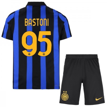 Inter Milan Bastoni 95 Børn Hjemmebanesæt 2026-27 Kortærmet(+ Korte bukser)