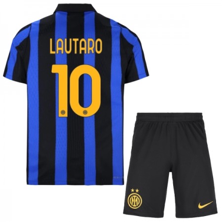 Inter Milan Lautaro 10 Børn Hjemmebanesæt 2026-27 Kortærmet(+ Korte bukser)