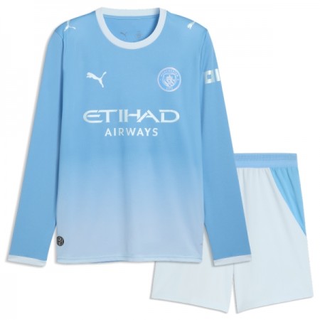 Manchester City Børn Hjemmebanesæt 2026-27 Langærmet(+ Korte bukser)