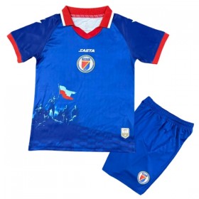 Haiti Børn Hjemmebanesæt VM Fodbold 2026 Kortærmet(+ Korte bukser)