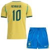 Brasilien Neymar JR 10 Børn Hjemmebanesæt VM Fodbold 2026 Kortærmet(+ Korte bukser)