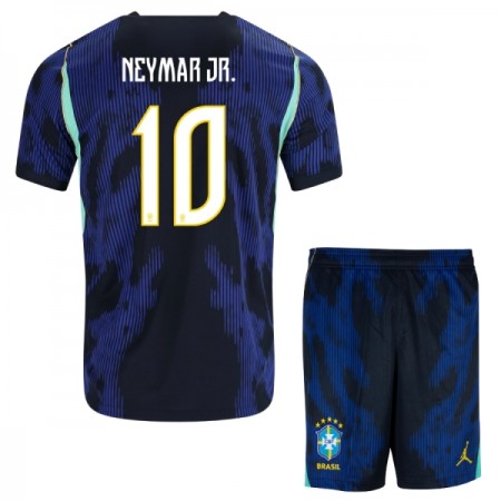 Brasilien Neymar JR 10 Børn Udebanesæt VM Fodbold 2026 Kortærmet(+ Korte bukser)