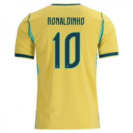 Brasilien Ronaldinho 10 Hjemmebanesæt VM Fodbold 2026 Kortærmet