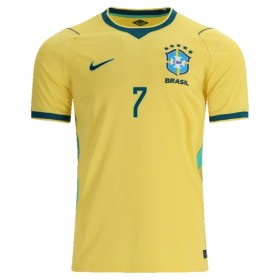 Brasilien Vini JR. 7 Børn Hjemmebanesæt VM Fodbold 2026 Kortærmet(+ Korte bukser)