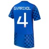 Kroatien Gvardiol 4 Børn Udebanesæt VM Fodbold 2026 Kortærmet(+ Korte bukser)