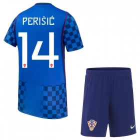 Kroatien Perišić 14 Børn Udebanesæt VM Fodbold 2026 Kortærmet(+ Korte bukser)