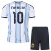 Argentina Maradona 10 Børn Hjemmebanesæt VM Fodbold 2026 Kortærmet(+ Korte bukser)