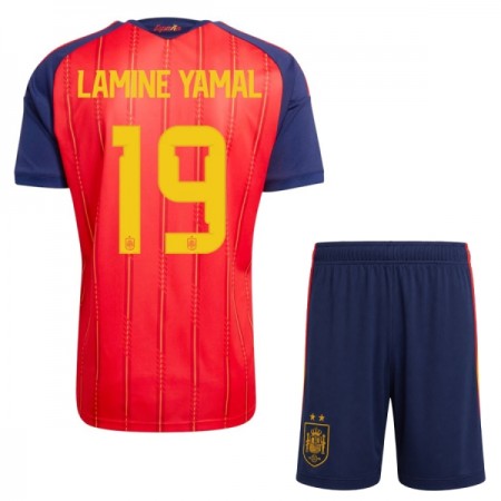 Spanien 2 Stars Lamine Yamal 19 Børn Hjemmebanesæt VM Fodbold 2026 Kortærmet(+ Korte bukser)