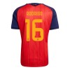 Spanien 2 Stars Rodrigo 16 Børn Hjemmebanesæt VM Fodbold 2026 Kortærmet(+ Korte bukser)