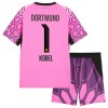 Borussia Dortmund Kobel 1 Målmand Børn Udebanesæt Pink 2026-27 Kortærmet(+ Korte bukser)