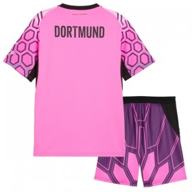Borussia Dortmund Målmand Børn Udebanesæt Pink 2026-27 Kortærmet(+ Korte bukser)
