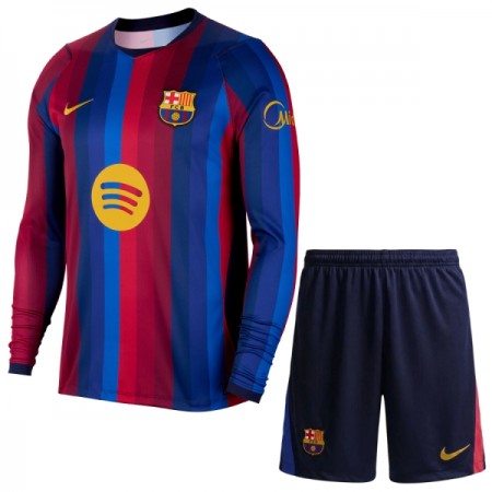 FC Barcelona Børn Hjemmebanesæt 2026-27 Langærmet(+ Korte bukser) FC Barcelona Børn Hjemmebanesæt 2026-27 Langærmet(+ Korte bukser)