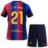 FC Barcelona Frenkie de Jong 21 Børn Hjemmebanesæt 2026-27 Kortærmet(+ Korte bukser)