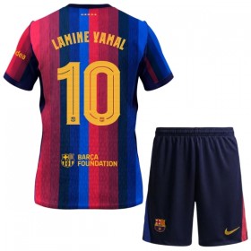 FC Barcelona Lamine Yamal 10 Børn Hjemmebanesæt 2026-27 Kortærmet(+ Korte bukser)