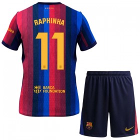 FC Barcelona Raphinha 11 Børn Hjemmebanesæt 2026-27 Kortærmet(+ Korte bukser)