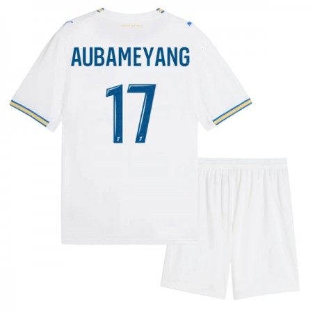 Olympique de Marseille Aubameyang 17 Børn Hjemmebanesæt 2026-27 Kortærmet(+ Korte bukser)