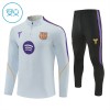Barcelona Børn Hvid Trænings Sweatshirt Kvart-Zip 2026-27 Barcelona Børn Hvid Trænings Sweatshirt Kvart-Zip 2026-27