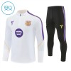 Barcelona Børn Hvid Trænings Sweatshirt Kvart-Zip 2026-27 Barcelona Børn Hvid Trænings Sweatshirt Kvart-Zip 2026-27