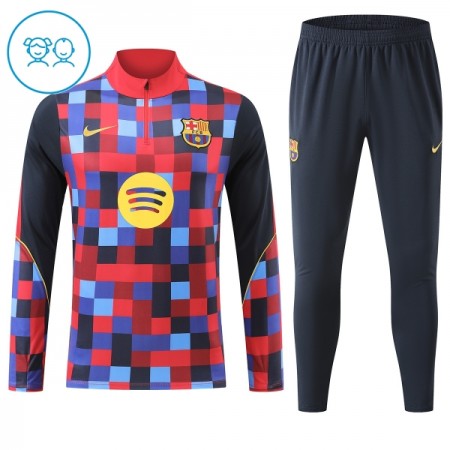Barcelona Børn Rød Trænings Sweatshirt Kvart-Zip 2026-27 Barcelona Børn Rød Trænings Sweatshirt Kvart-Zip 2026-27