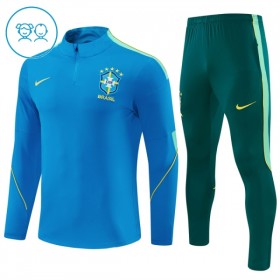Brasilien Børn Blå Trænings Sweatshirt Kvart-Zip 2026-27
