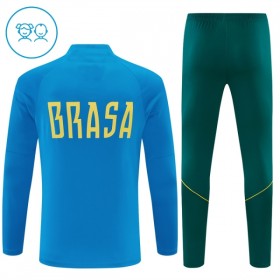 Brasilien Børn Blå Trænings Sweatshirt Kvart-Zip 2026-27