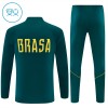 Brasilien Børn Grøn Trænings Sweatshirt Kvart-Zip 2026-27
