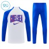 Chelsea Børn Hvid Trænings Sweatshirt Kvart-Zip 2026-27