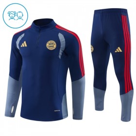 FC Bayern München Børn Blå Trænings Sweatshirt Kvart-Zip 2026-27