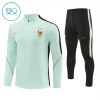 Frankrig Børn Hvid Trænings Sweatshirt Kvart-Zip 2026-27 Frankrig Børn Hvid Trænings Sweatshirt Kvart-Zip 2026-27