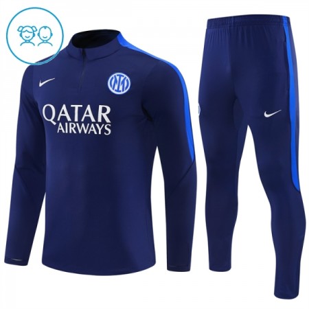 Inter Milan Børn Blå Trænings Sweatshirt Kvart-Zip 2026-27 Inter Milan Børn Blå Trænings Sweatshirt Kvart-Zip 2026-27