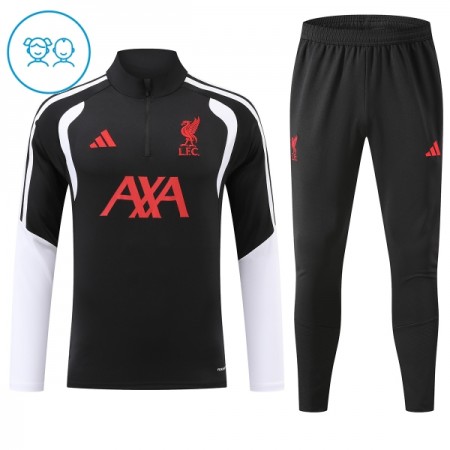 Liverpool Børn Sort Trænings Sweatshirt Kvart-Zip 2026-27