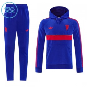 Manchester United Hoodie Børn Blå Trænings Sweatshirt 2026-27