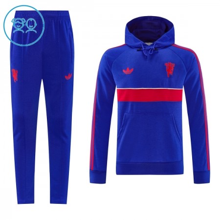 Manchester United Hoodie Børn Blå Trænings Sweatshirt 2026-27 Manchester United Hoodie Børn Blå Trænings Sweatshirt 2026-27