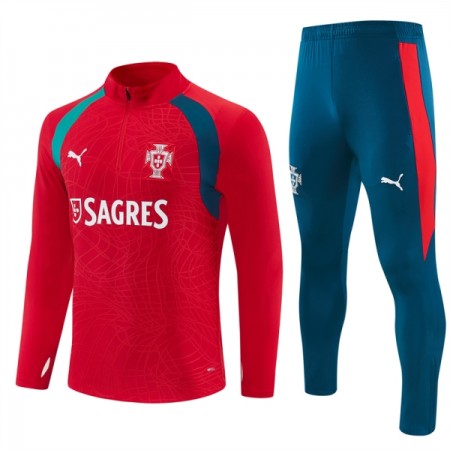 Portugal Rød Trænings Sweatshirt Kvart-Zip 2026-27 Portugal Rød Trænings Sweatshirt Kvart-Zip 2026-27