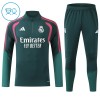 Real Madrid Børn Grøn Trænings Sweatshirt Kvart-Zip 2026-27 Real Madrid Børn Grøn Trænings Sweatshirt Kvart-Zip 2026-27