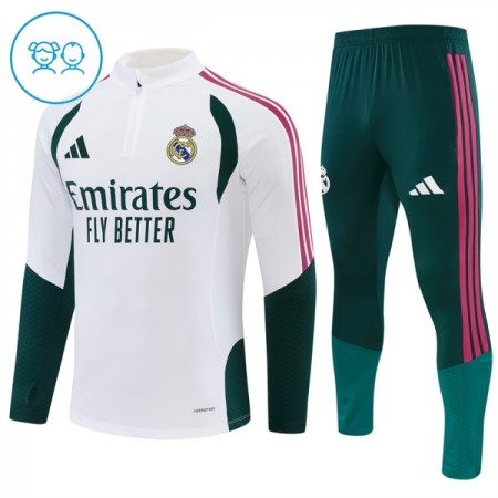Real Madrid Børn Hvid Trænings Sweatshirt Kvart-Zip 2026-27 Real Madrid Børn Hvid Trænings Sweatshirt Kvart-Zip 2026-27