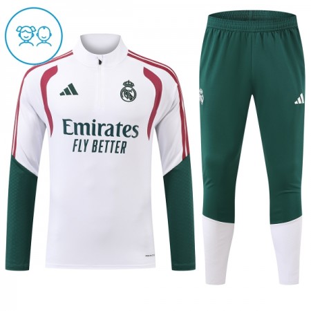 Real Madrid Børn Hvid Trænings Sweatshirt Kvart-Zip 2026-27 Real Madrid Børn Hvid Trænings Sweatshirt Kvart-Zip 2026-27