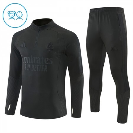 Real Madrid Børn Sort Trænings Sweatshirt Kvart-Zip 2026-27 Real Madrid Børn Sort Trænings Sweatshirt Kvart-Zip 2026-27