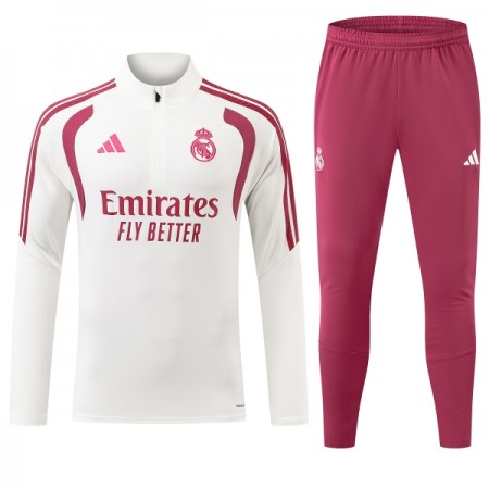 Real Madrid Hvid Trænings Sweatshirt Kvart-Zip 2026-27 Real Madrid Hvid Trænings Sweatshirt Kvart-Zip 2026-27
